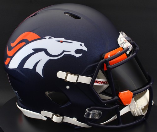 DENVER BRONCOS NFL Riddell Speed Full Size REPLICA Football Helmet - Picture 5 of 7
