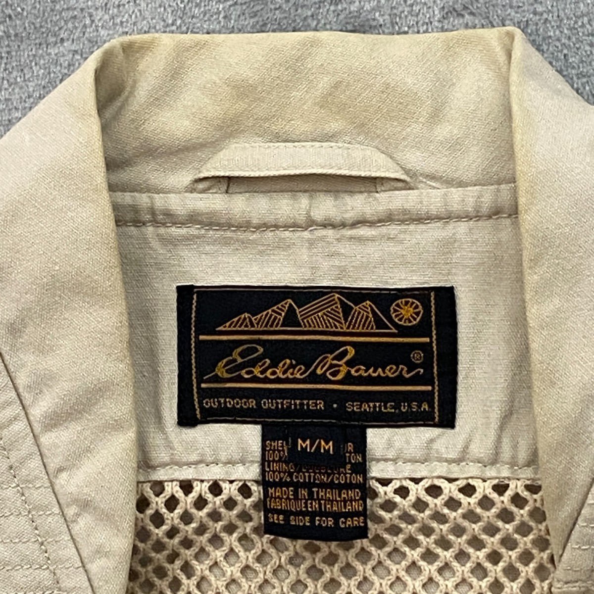 Vintage Eddie Bauer Upland Fishing Vest Men Medium Vented