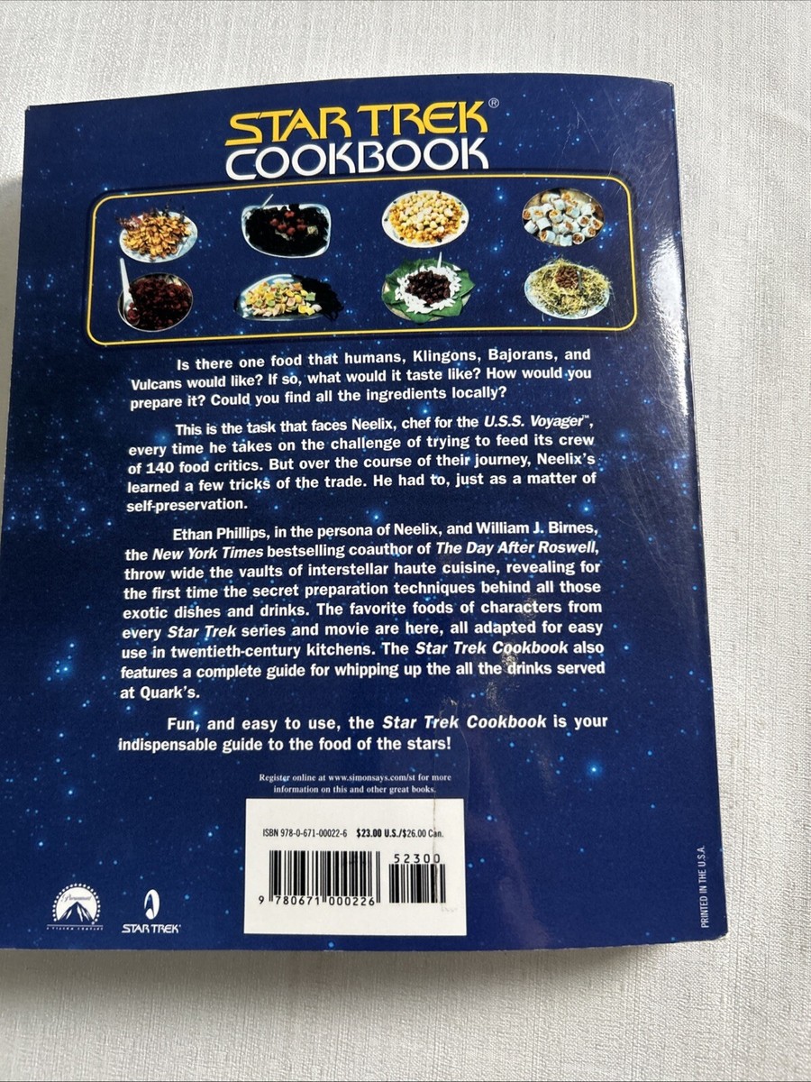 STAR TREK COOKBOOK By Ethan Phillips & William J. Birnes 1st