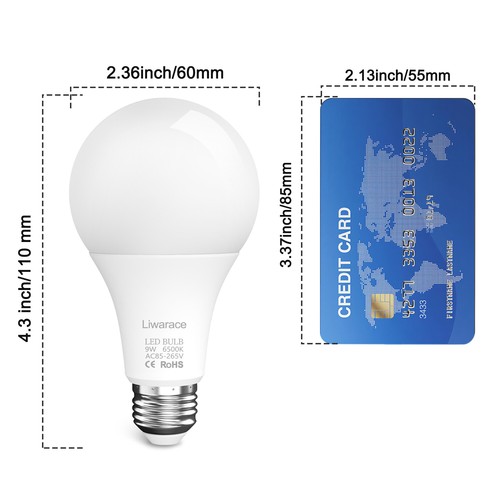 LED Light Bulb 90/120/150/180W Equivalent Motion Sensor Lamp Dusk to Dawn Bulbs - Picture 40 of 60