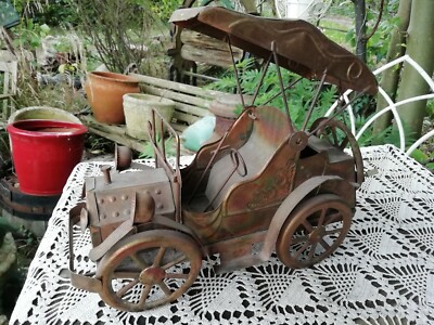Vintage Metall Aufzieh Blech Musik Kutsche Auto Hanson Cab