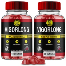 (2 Pack) VigorLong Gummies for Men Ed, Male Performance & Stamina Gummies