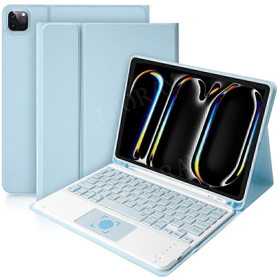 Touchpad Keyboard Case Mouse For iPad 11th 11" A16 2025 Gen M3 Air 6 5 4 Pro 11 - Image 3 of 4