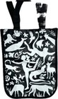 Lululemon Black & White Ahimsa (non-violence) Reusable Shopping Tote Lunch  Bag