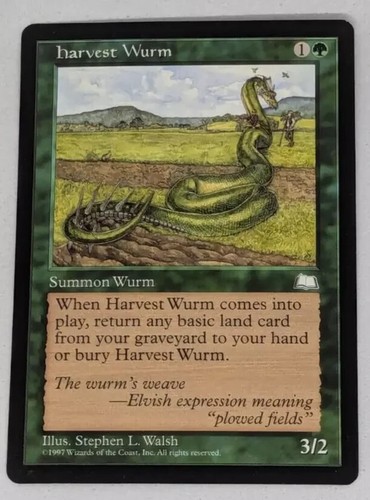 Harvest Wurm Magic The Gathering Weatherlight MTG - 第 1/1 張圖片