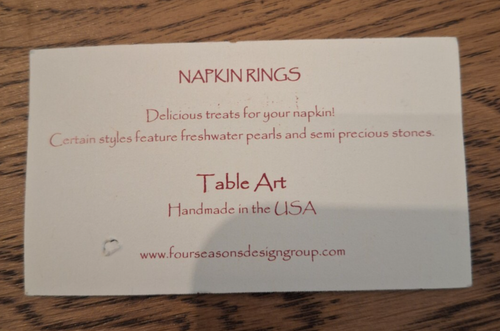 Table Art by Michael Michaud Herb Napkin Rings Boxes Set Of 4 Gold - Picture 19 of 20