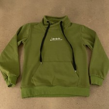 Woody Ellen Youth Size XXL Green Long Sleeve Soft Lined Funnel Neck Sweatshirt