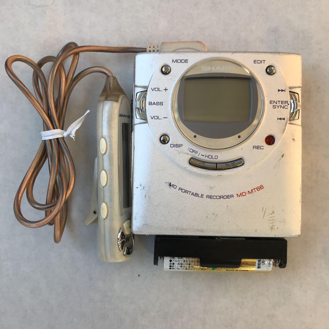 SHARP MD-MT66 ポータブルMDプレーヤー　ジャンク品 SHARP ポータブルMDプレーヤー MD-MT66 ジャンク品｜Yahoo