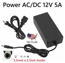 12V 5A 60W Converter Adapter Power Supply Charger For LED Strip 5.5mm x 2.1mm
