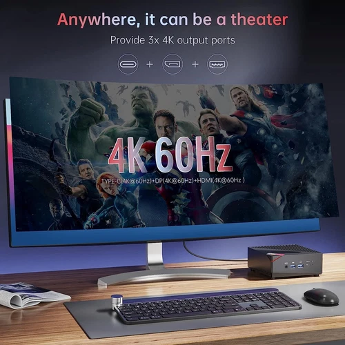 ACEMAGICIAN MINI Gaming PC AMD Ryzen 7 7840HS 5700U 16GB 512GB 4K UHD Micro - Picture 21 of 29