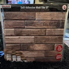 Tool Bench Hardware Self-Adhesive Wall Tile-Easy-Peel & Stick-12"x12"  Lot Of 24