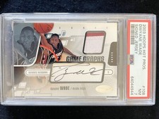 2003 Dwayne Wade Rookie Auto Jersey PSA 7 Hoops Hot Prospects 