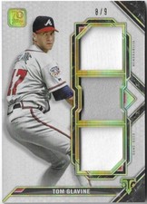 2021 Topps Triple Threads Tom Glavine 70 Years of Topps Triple Relic /9