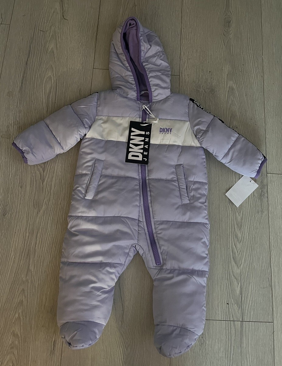 Dkny Snow Suit Baby 6/9 Bnwt Lilac Designer Baby Winter ❄️ UK