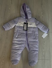 Dkny Snow Suit Baby 6/9  Bnwt Lilac Designer Baby Winter ❄️ rrp £39.99