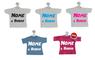 Mini T-Shirt Personalizzata Con Nome E Impronta Piedini - Con Ventosa E Gruccia, Cotone Italiano
