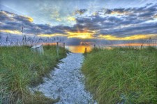 Ceramic Backsplash Tile Mural Real Life Kitchen/Bathroom - Captiva Sunset