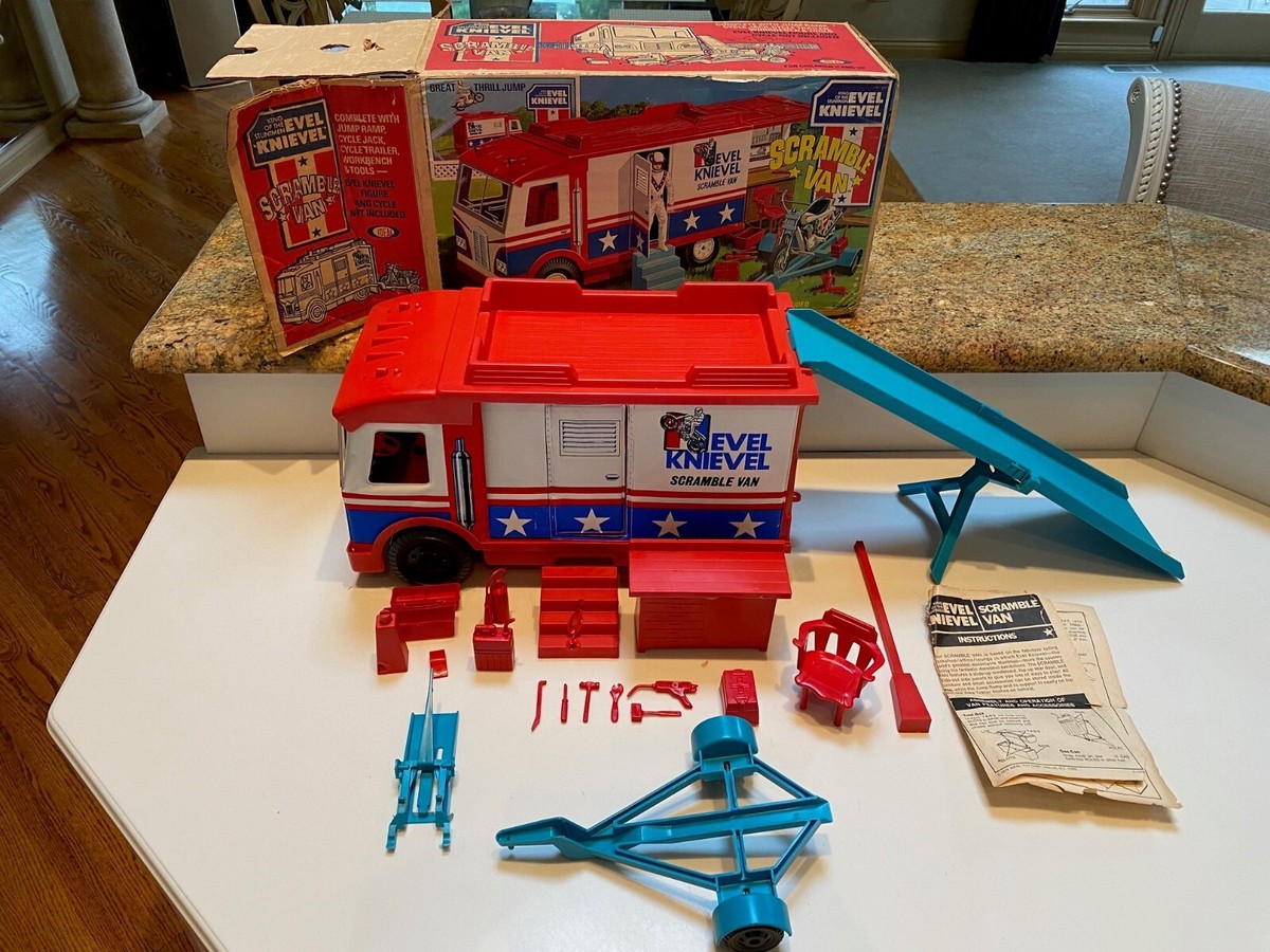 Vintage and Evil　ヴィンテージ・アンド・イーヴル　初版　帯付き Evil Knievel Scramble Van Vintage 1973 Ideal Used with Accessories