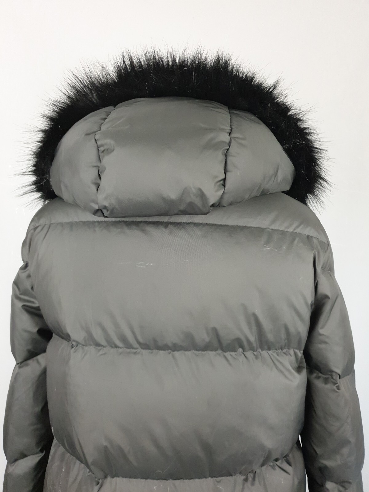 Ted Baker Coat Lavenia Black Down filled quilt jacket faux fur hood