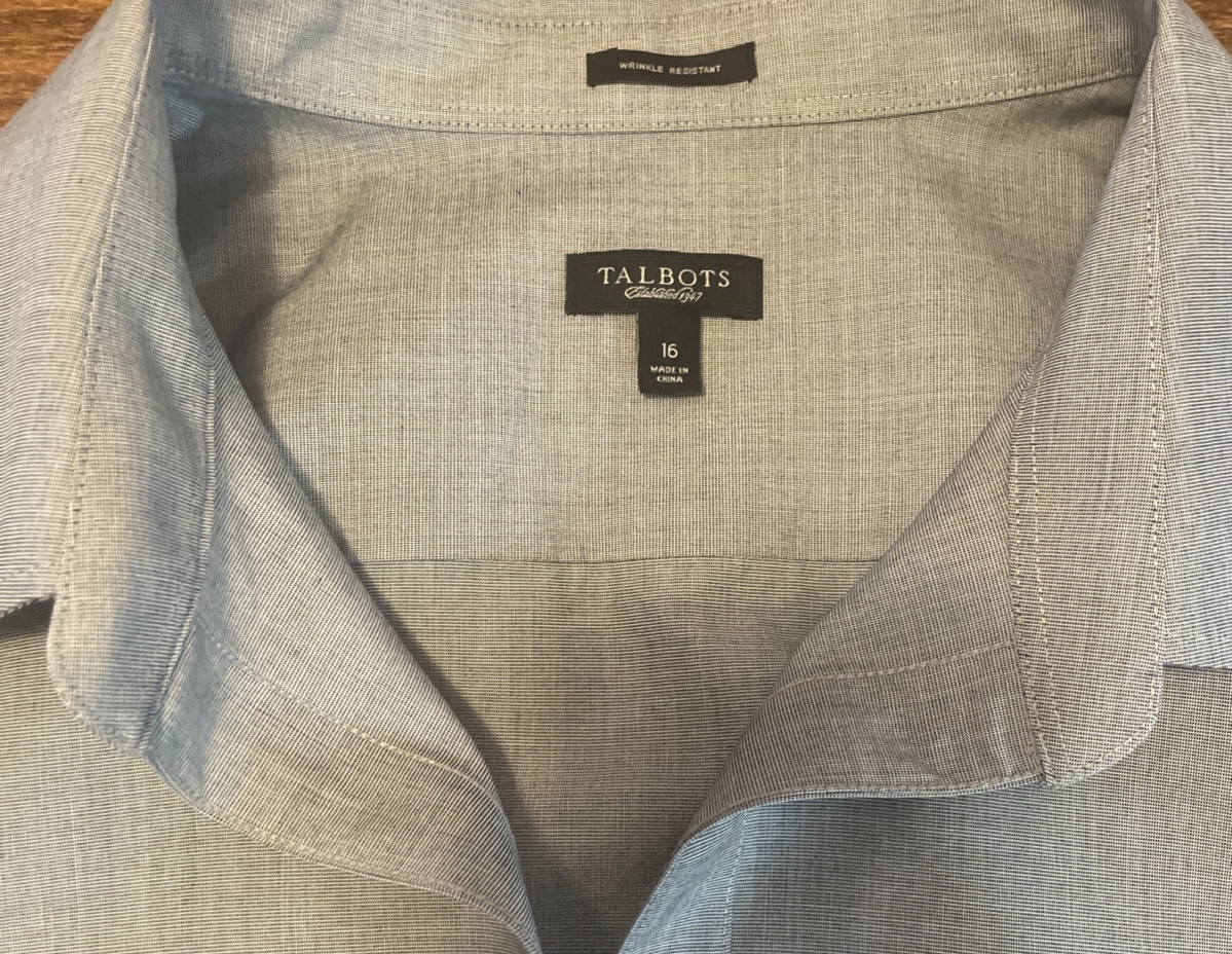 Talbots Wrinkle Resistant Stretch Button Up Long … - image 6