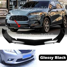 Add-on Universal For Honda HR-V 2023 2024 Front Bumper Lip Splitter Glossy Black