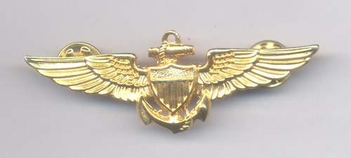 US Navy/Marine Corps pilot wings, clutchback, no hallmark, Naval aviation