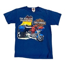 Vintage 80s Harley Davidson "The Way Life Should Be" Lobster Riding Motorcycle