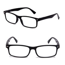 Clear Lens 2 Pack Simple Style No Logo Non Prescription Sleek Frame Glasses