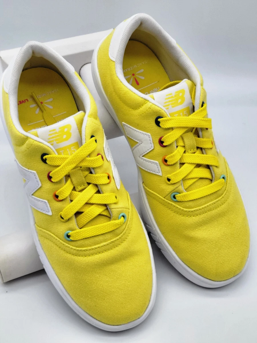 New Balance Womens Isaac Mizrahi Yellow Canvas Tennis Shoes