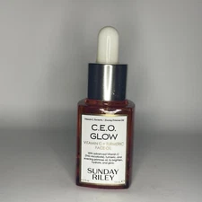 Sunday Riley CEO Glow Oil 0.5 Oz/ 15 mL Facial Oil Moisturizer New No Box