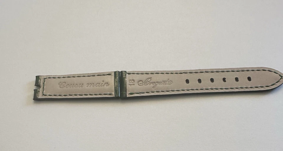 BREGUET - CORREA DE RELOJ GRANO COCODRILO CHAROL VERDE BRILLANTE 18MM/CORTO Foto 3 de 3