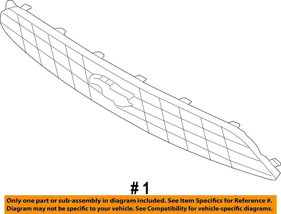 Used Upper Grille fits: 2014 Ford Mustang upper 6 cylinder Base Upper Grade A - Image 4 of 4