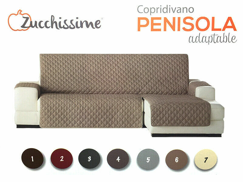 Copridivano Salvadivano Con Penisola Sia Destra Sinistra Zucchissime 2-3-4  Posti