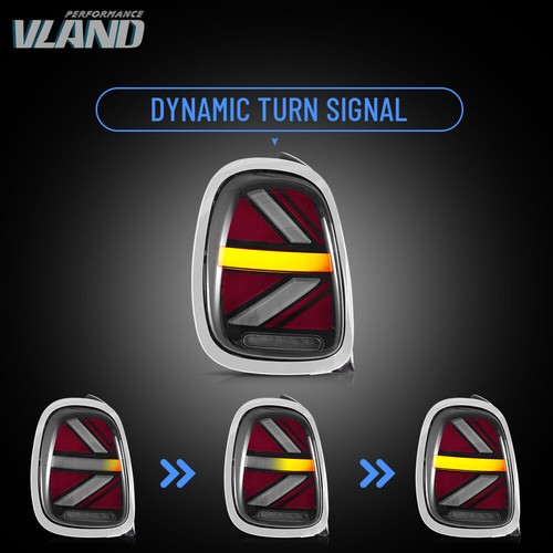 VLAND LED Tail Lights For 2014-2023 Mini Cooper F55 F56 F57 w/Dynamic Animation - Picture 5 of 17