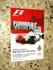 66 EME GRAND PRIX MONACO 2008 AFFICHE ORIGINALE F1 FORMULE 1 FORMULA ONE