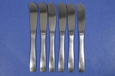 6 x Gense Facette Stainless Flat Handle Paddle Butter Spreaders 6 ¼”