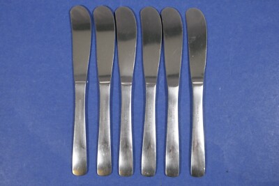 6 x Gense Facette Stainless Flat Handle Paddle Butter Spreaders 6 ¼ 