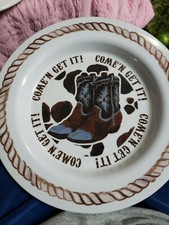Demdaco frogs and fairytales childs western dishes 2008 Shelly Kennedy plate cup