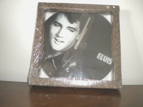 ELVIS PRESLEY 12" GLASS WALL CLOCK New In Box Young Elvis Presley nice clock NEW - Picture 2 of 9