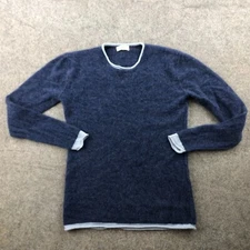 Nancy Heller Sweater Womens 2 Blue Crew neck Preppy Cashmere Preppy *