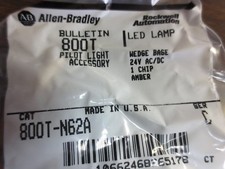 ALLEN-BRADLEY 800T-N62A - LED LAMP - WEDGE BASE, 24V AC/DC, AMBER - NEW SURPLUS