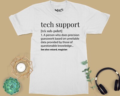 Tech Support lustiges Definition T-Shirt für Programmierer Unisex Computer Nerd T-Shirt