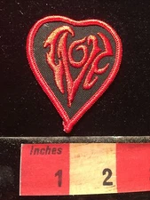 Red On Black LOVE Patch C60L