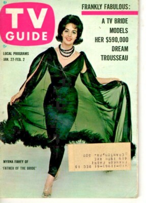 VINTAGE - TV GUIDE FEB 27TH 1962 - MYRNA FAHEY - FATHER OF THE BRIDE