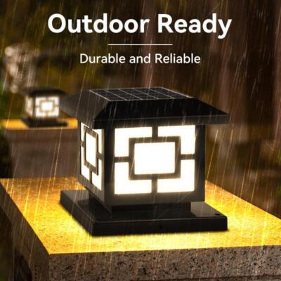 LED Outdoor Solar Light Waterproof Solar Column Light Remote Control Dimming LED