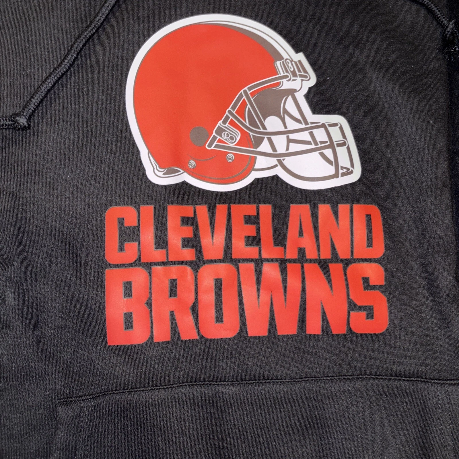 VETEMENTS Felpa con cappuccio uomo NFL Team Apparel Cleveland Browns nera pullover piccola