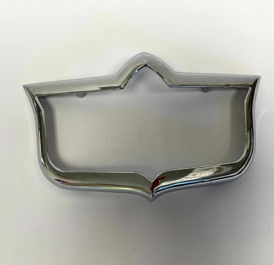 1951-1952 Desoto S-15 Front Hood Medallion Ornament Chrome Base 1347254 NOS. - Image 3 of 4