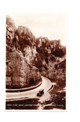BRITISCHE antike/vintage Postkarte HUFEISENBOGEN MIT BLICK IN DIE CHEDDAR-SCHLUCHT 