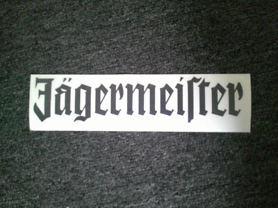 JÄGERMEISTER Aufkleber mit Schriftzug - schwarz - 51 x 12cm