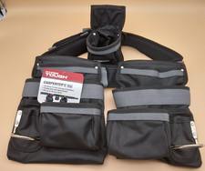 Hyper Tough Carpenter Rig Padded Tool Belt Contruction Up to 54" Waist Black New